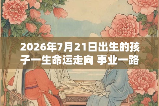 2026年7月21日出生的孩子一生命运走向 事业一路畅通财运无忧