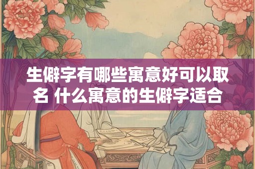 生僻字有哪些寓意好可以取名 什么寓意的生僻字适合取名