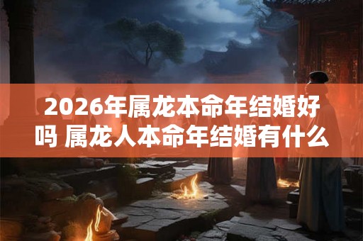 2026年属龙本命年结婚好吗 属龙人本命年结婚有什么讲究