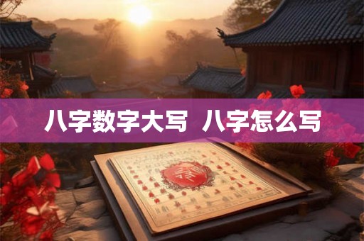 八字数字大写  八字怎么写