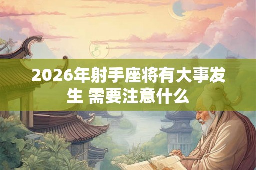 2026年射手座将有大事发生 需要注意什么