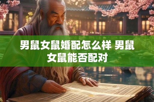 男鼠女鼠婚配怎么样 男鼠女鼠能否配对