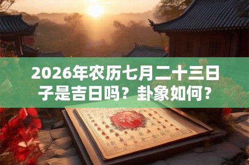 2026年农历七月二十三日子是吉日吗？卦象如何？