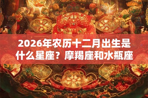 2026年农历十二月出生是什么星座？摩羯座和水瓶座