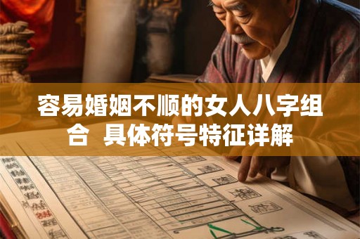 容易婚姻不顺的女人八字组合  具体符号特征详解