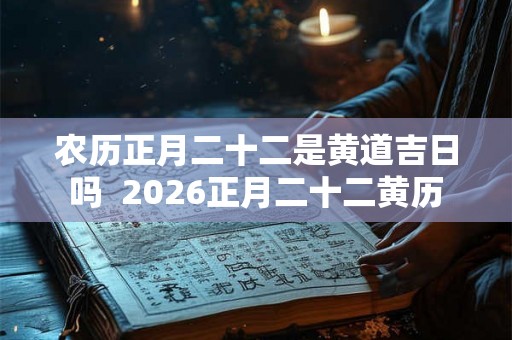 农历正月二十二是黄道吉日吗  2026正月二十二黄历