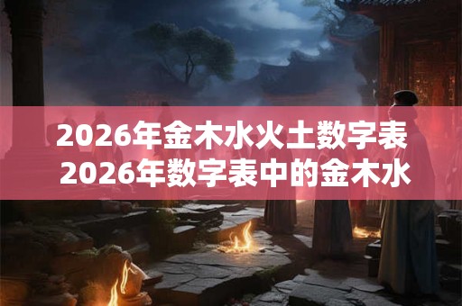 2026年金木水火土数字表 2026年数字表中的金木水火土分别代表什么 2026年金木水火土数字表 2026年数字表中的金木水火土分别代表什么
