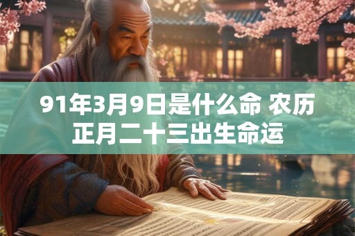 91年3月9日是什么命 农历正月二十三出生命运