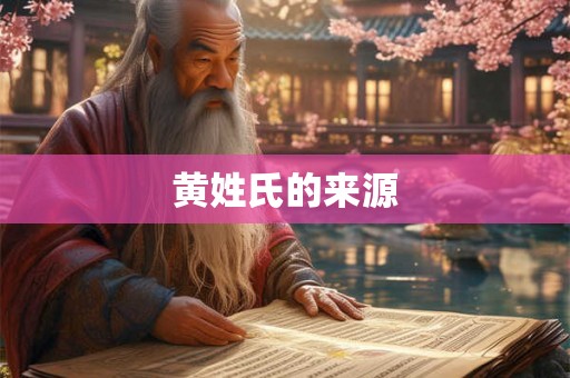 黄姓氏的来源