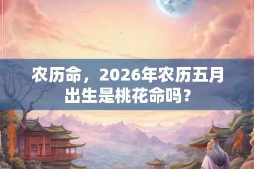 农历命，2026年农历五月出生是桃花命吗？