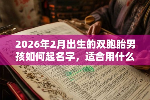 2026年2月出生的双胞胎男孩如何起名字，适合用什么字