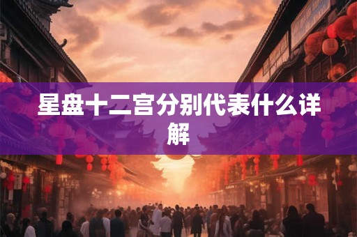 星盘十二宫分别代表什么详解 星盘十二宫分别代表什么详解