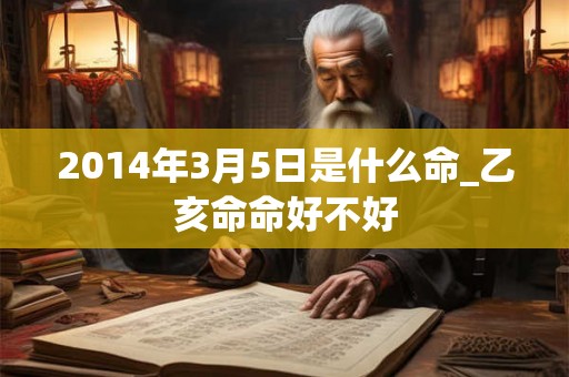 2014年3月5日是什么命_乙亥命命好不好