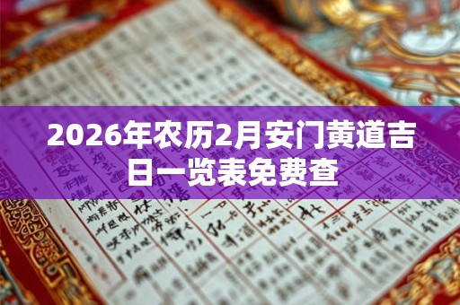 2026年农历2月安门黄道吉日一览表免费查