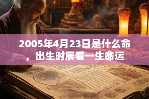 2005年4月23日是什么命，出生时辰看一生命运