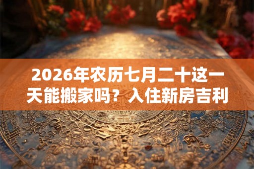 2026年农历七月二十这一天能搬家吗？入住新房吉利吗