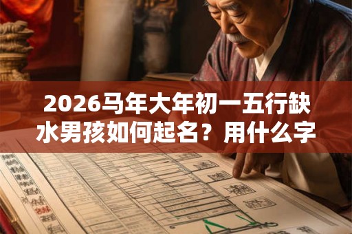 2026马年大年初一五行缺水男孩如何起名?用什么字好? 2026马年大年初一五行缺水男孩如何起名?用什么字好?
