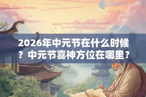 2026年中元节在什么时候？中元节喜神方位在哪里？
