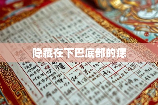 隐藏在下巴底部的痣