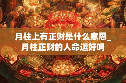 月柱上有正财是什么意思_月柱正财的人命运好吗