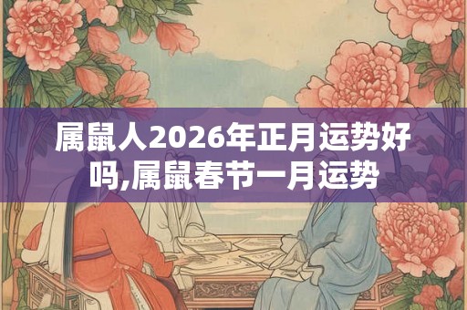 属鼠人2026年正月运势好吗,属鼠春节一月运势