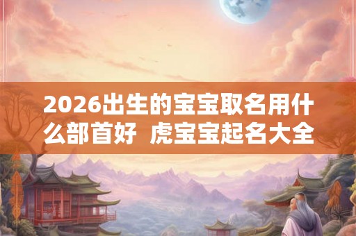 2026出生的宝宝取名用什么部首好  虎宝宝起名大全