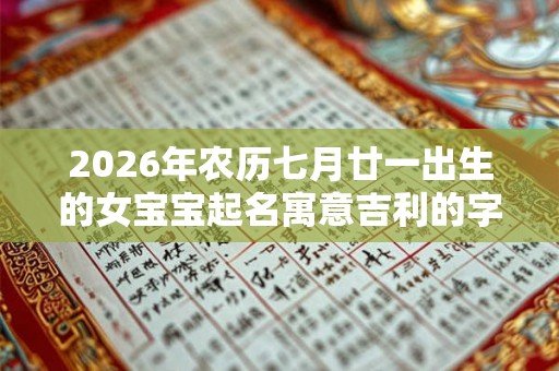 2026年农历七月廿一出生的女宝宝起名寓意吉利的字