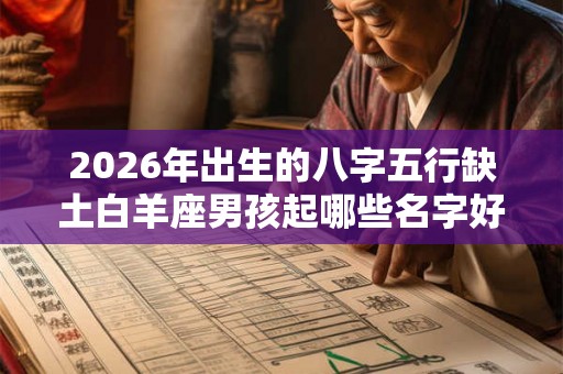 2026年出生的八字五行缺土白羊座男孩起哪些名字好