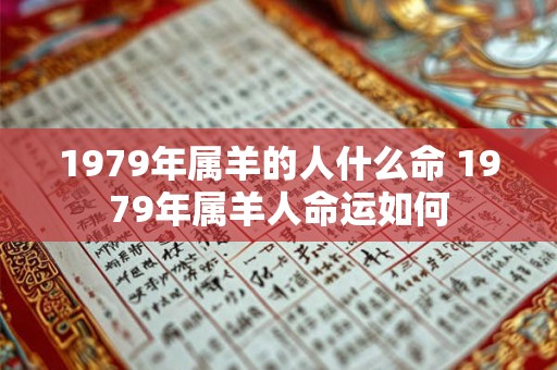 1979年属羊的人什么命 1979年属羊人命运如何