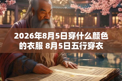 2026年8月5日穿什么颜色的衣服 8月5日五行穿衣 2026年8月5日穿什么颜色的衣服 8月5日五行穿衣