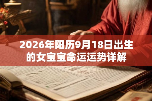 2026年阳历9月18日出生的女宝宝命运运势详解