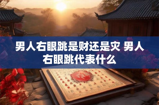 男人右眼跳是财还是灾 男人右眼跳代表什么