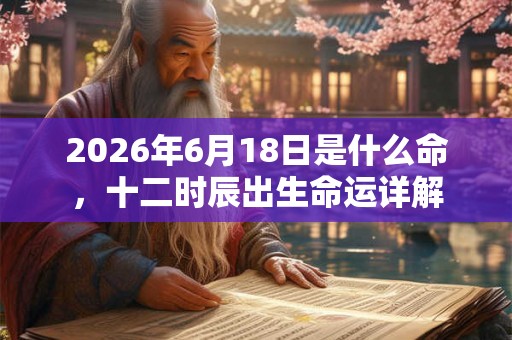 2026年6月18日是什么命，十二时辰出生命运详解