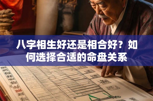 八字相生好还是相合好?如何选择合适的命盘关系 八字相生好还是相合好?如何选择合适的命盘关系