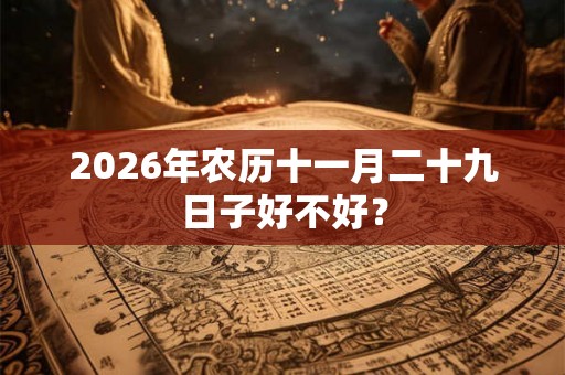 2026年农历十一月二十九日子好不好？