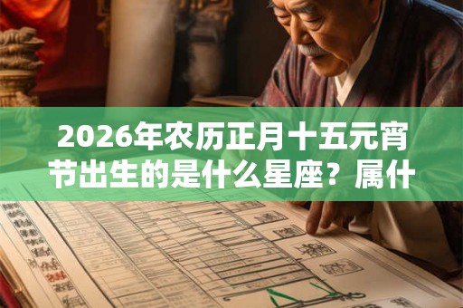 2026年农历正月十五元宵节出生的是什么星座？属什么