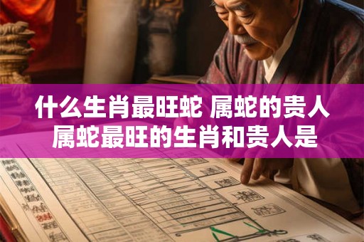 什么生肖最旺蛇 属蛇的贵人 属蛇最旺的生肖和贵人是谁