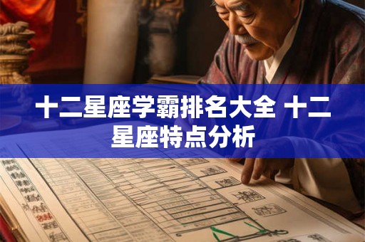 十二星座学霸排名大全 十二星座特点分析 十二星座学霸排名大全 十二星座特点分析