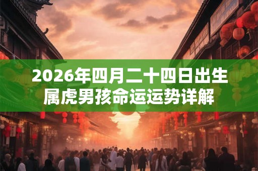 2026年四月二十四日出生属虎男孩命运运势详解