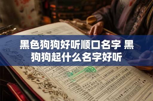 黑色狗狗好听顺口名字 黑狗狗起什么名字好听