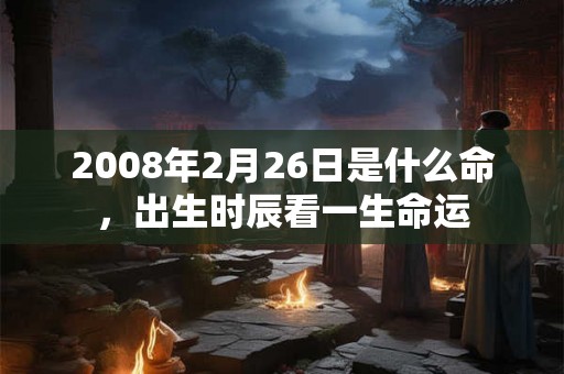 2008年2月26日是什么命，出生时辰看一生命运