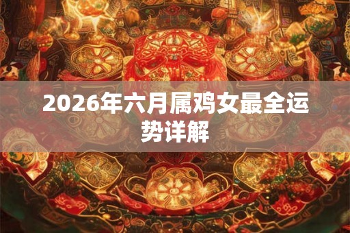 2026年六月属鸡女最全运势详解 2026年六月属鸡女最全运势详解