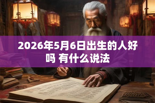 2026年5月6日出生的人好吗 有什么说法