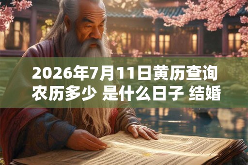 2026年7月11日黄历查询 农历多少 是什么日子 结婚吉时