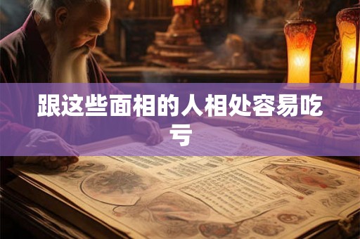 跟这些面相的人相处容易吃亏