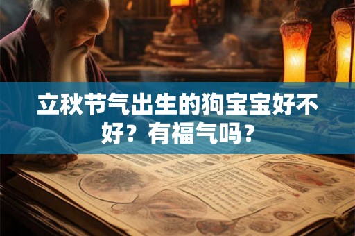 立秋节气出生的狗宝宝好不好？有福气吗？