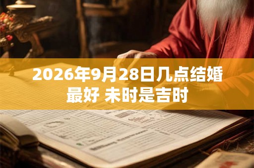 2026年9月28日几点结婚最好 未时是吉时 2026年9月28日几点结婚最好 未时是吉时