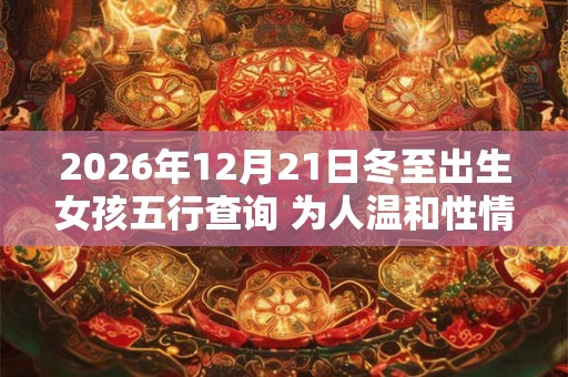 2026年12月21日冬至出生女孩五行查询 为人温和性情迷人