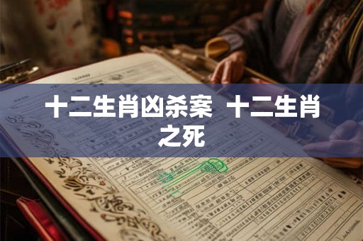 十二生肖凶杀案 十二生肖之死 十二生肖凶杀案 十二生肖之死