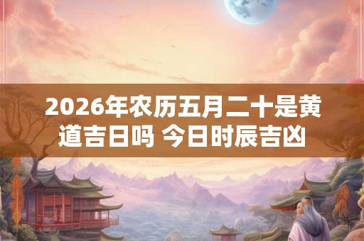 2026年农历五月二十是黄道吉日吗 今日时辰吉凶